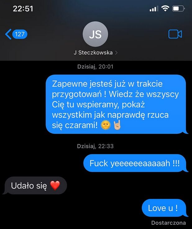 Szpak pokazał wiadomość od Steczkowskiej