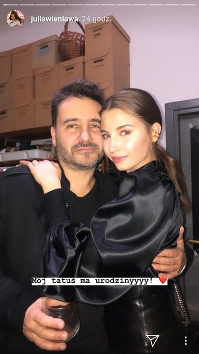 Julia Wieniawa z tatą, 2020 r.