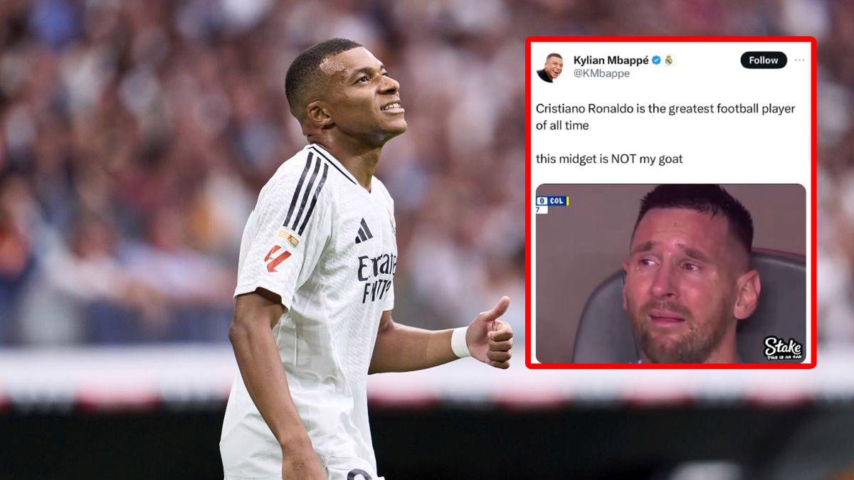 Getty Images / Mateo Villalba/X / Od lewej: Kylian Mbappe i post po zhakowaniu konta 