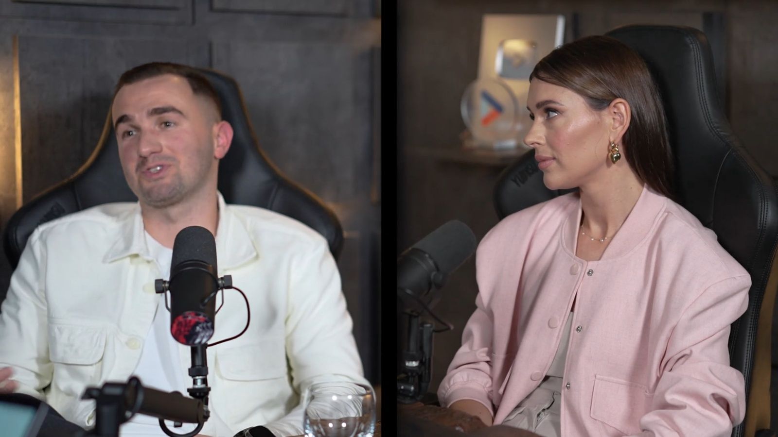 Klaudia Halejcio z narzeczonym u Żurnalisty