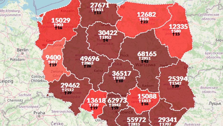Koronawirus w Polsce. Aktualna mapa zakażeń