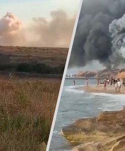 Eksplozje i pożar. Kłęby dymu nad Krymem