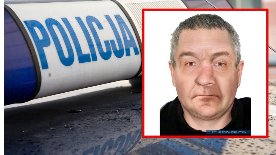Zdjęcie rekonstrukcyjne mężczyzny, którego tożsamość próbuje ustalić policja