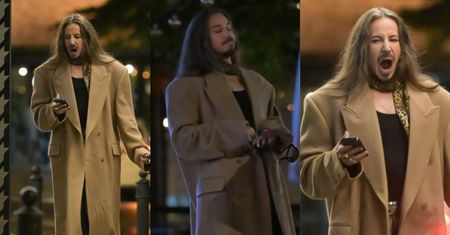 Zaspany Michał Szpak spaceruje nocą po centrum Warszawy (ZDJĘCIA)