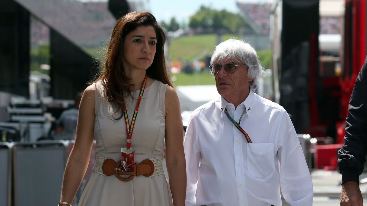 Bernie Ecclestone (po prawej) i jego żona Fabiana