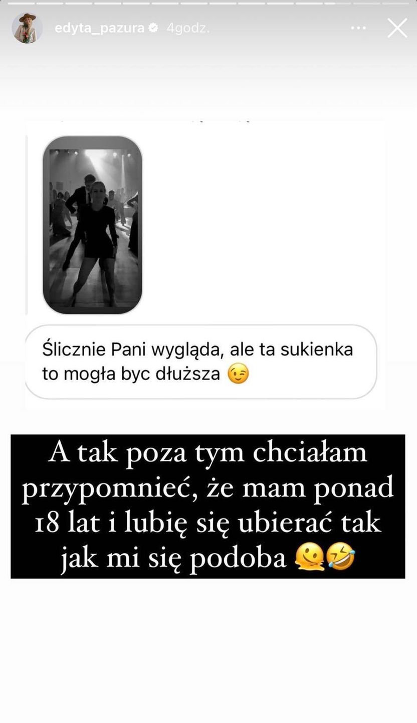 "Kontrowersyjna" sukienka Edyty Pazury 