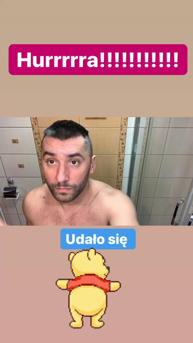 Rafał Maserak zgolił włosy