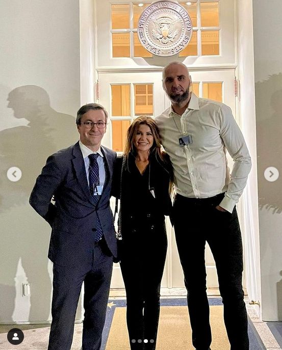 Marcin Gortat i Żaneta Gortat-Stanisławska w Białym Domu