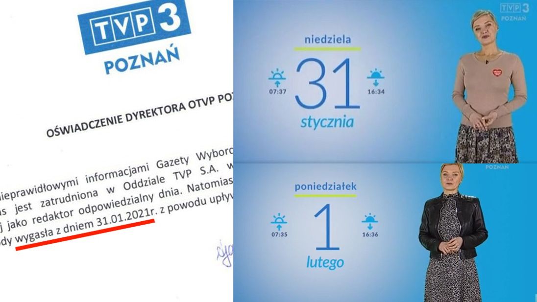 Sprawa pogodynki zwolnionej z TVP Poznań budzi wiele wątpliwości