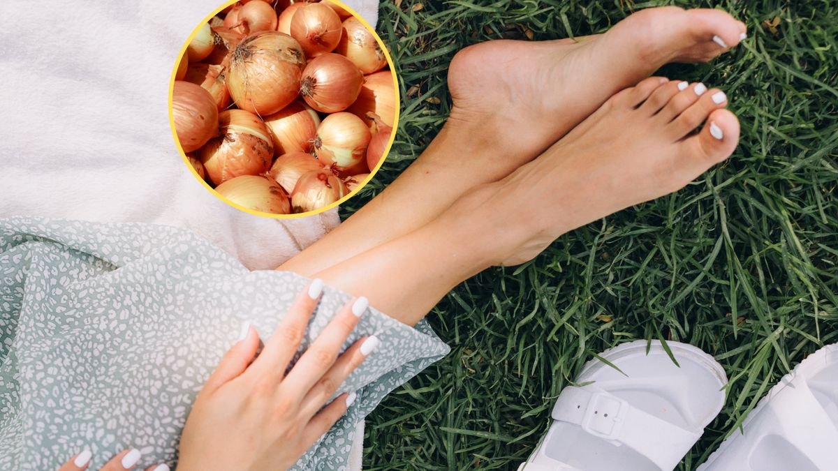 Przekrojona cebula świetnie regeneruje stopy
