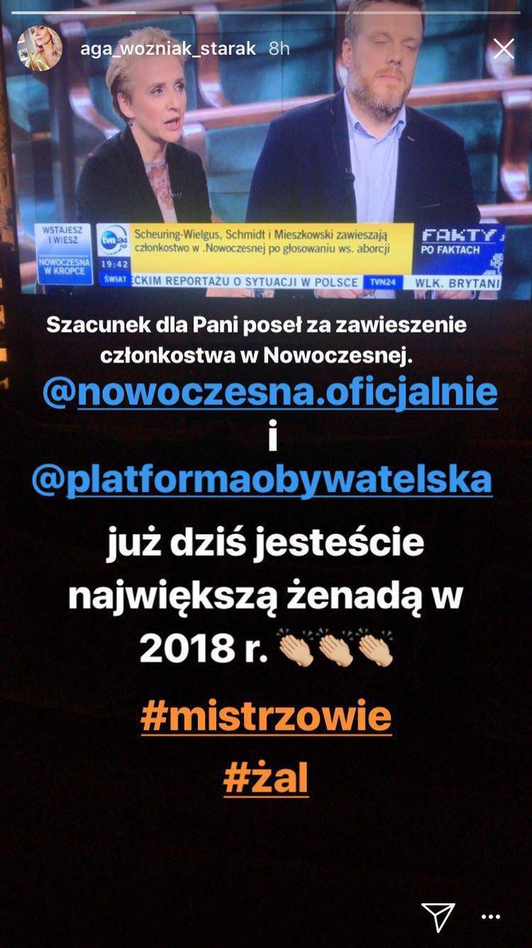 Agnieszka Woźniak-Starak wybrała żenadę 2018 roku