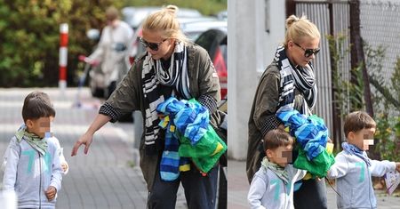 Aneta Zając odbiera dzieci z przedszkola (ZDJĘCIA)