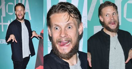 Sebastian Fabijański SUSZY JĘZORA i "jedzie po show biznesie" na ściance. Zapomniał już, jak bardzo gardzi tym środowiskiem? (FOTO)