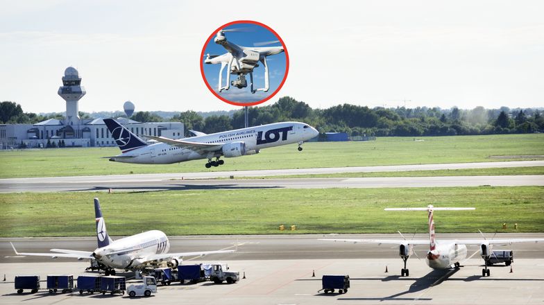 Coraz więcej incydentów z dronami. Lotnisko Chopina przetestuje rozwiązanie