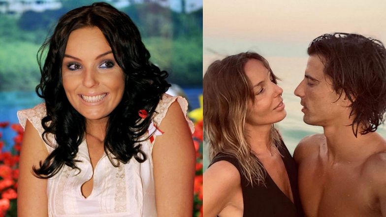 Agnieszka Włodarczyk pozuje z Robertem Karasiem