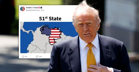 Trump nie odpuszcza ws. Wenezueli. Opublikował kuriozalną mapę