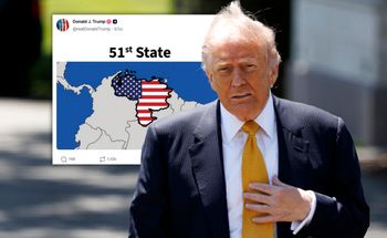 Trump nie odpuszcza ws. Wenezueli. Opublikował kuriozalną mapę
