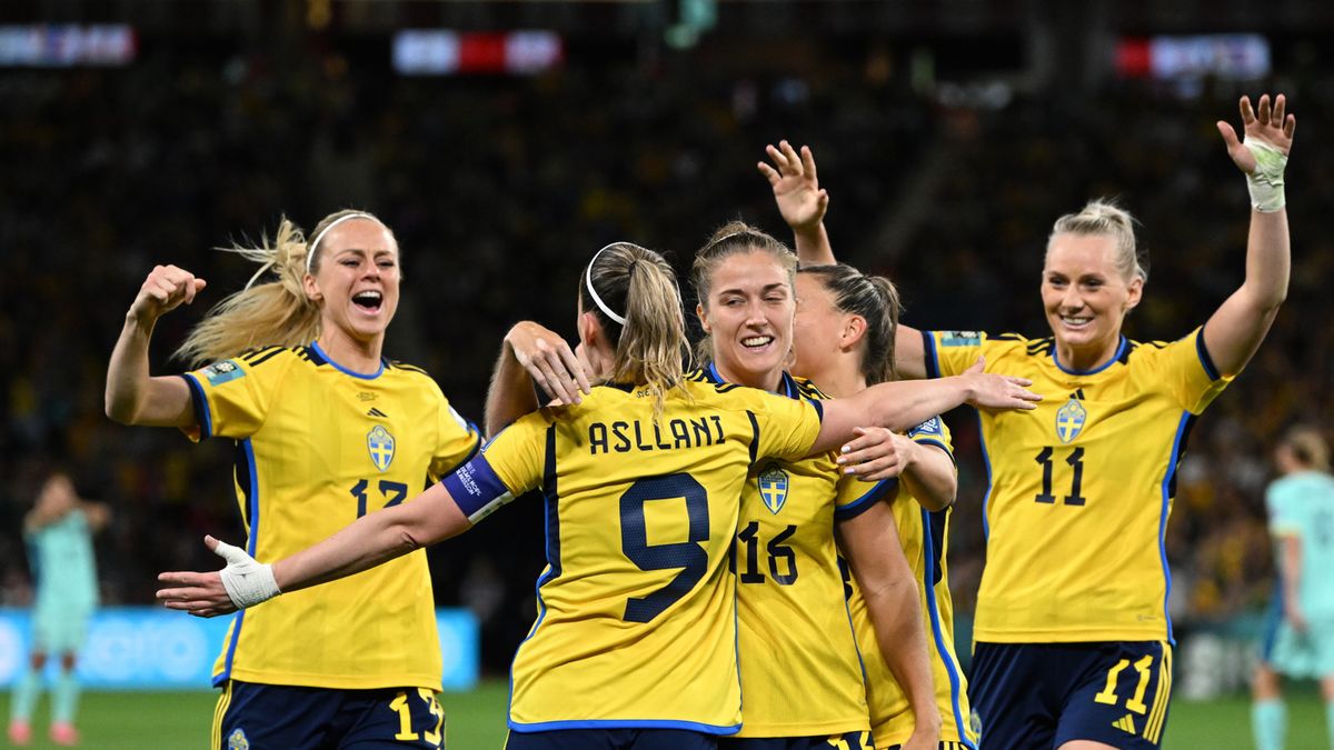 radość piłkarek reprezentacji Szwecji
