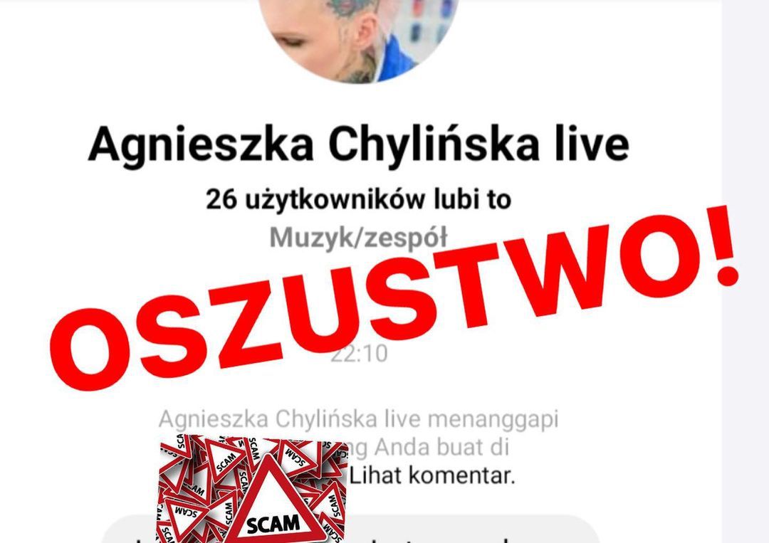 Agnieszka Chylińska - ofiarą oszustów internetowych