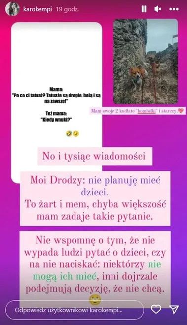 Mem opublikowany przez Karolinę