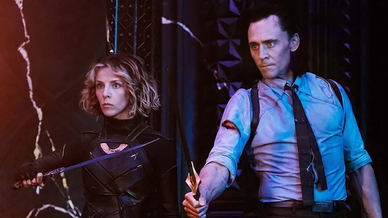 Sophia Di Martino and Tom Hiddleston in "Loki"