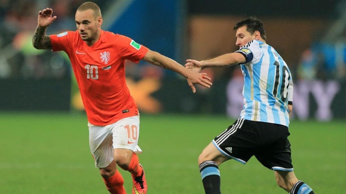 Wesley Sneijder w barwach reprezentacji Holandii