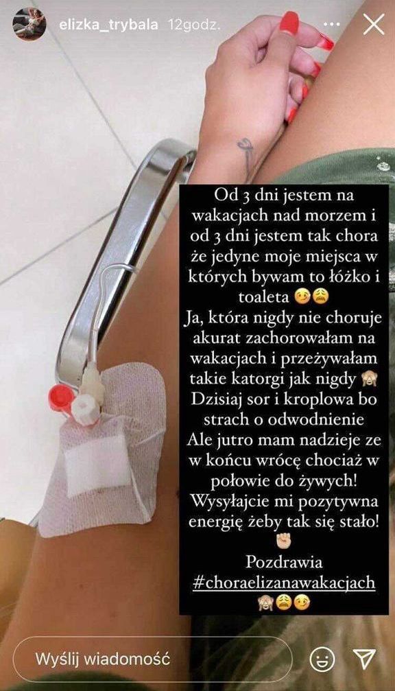 Eliza Trybała pokazała zdjęcie ze szpitala