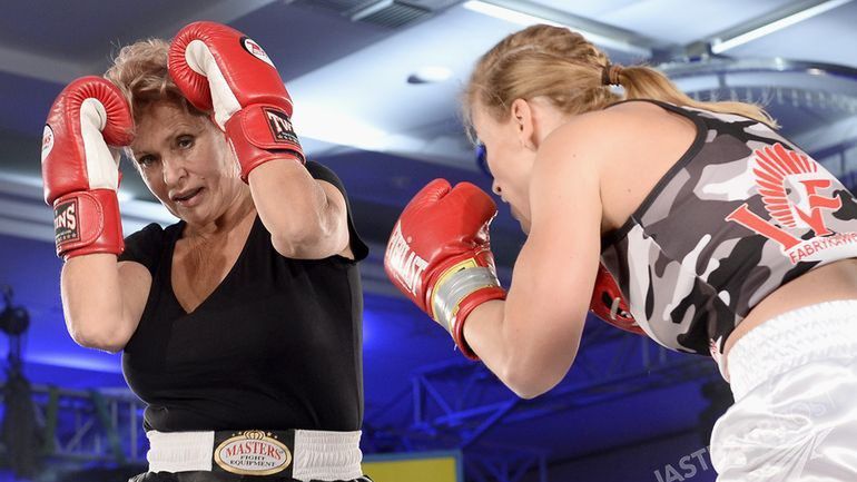 Ewa Kasprzyk i Iwona Guzowska na ringu
