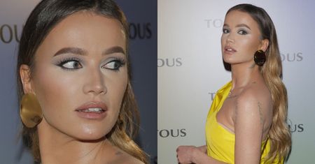 Maffashion w żółtej i BARDZO KRÓTKIEJ sukience lansuje się na ściance (ZDJĘCIA)
