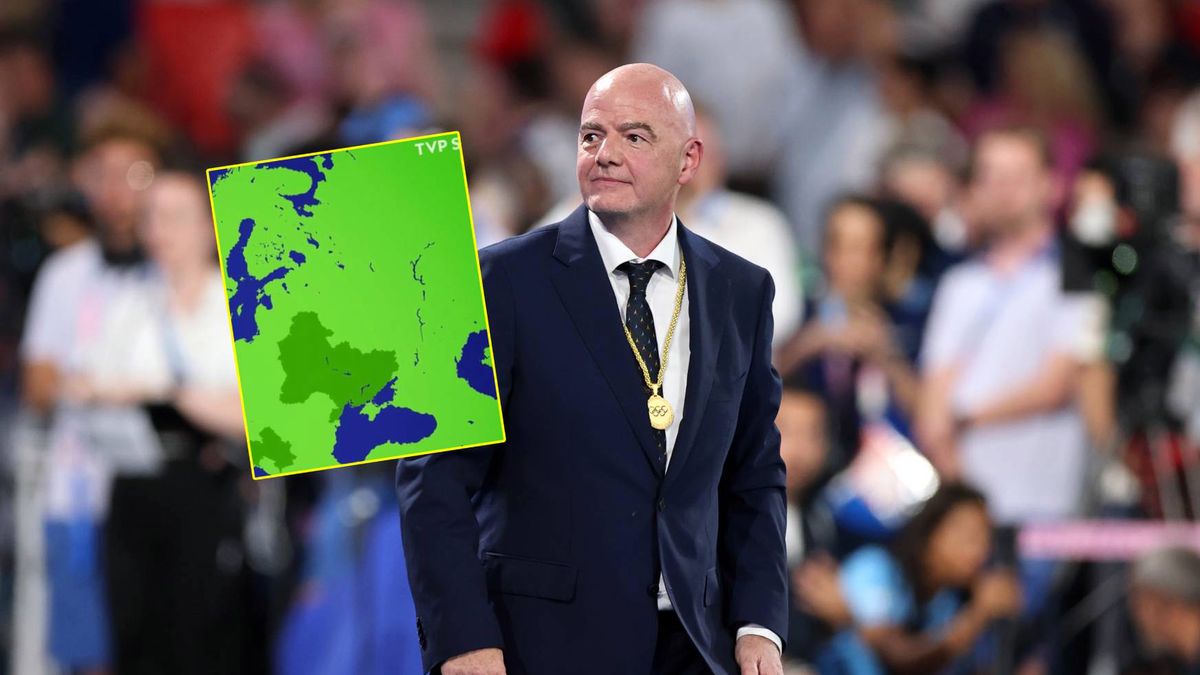 Getty Images /  Alex Grimm - FIFA i TVP Sport / Na zdjęciu: Gianni Infantino i mapa pokazana podczas losowania