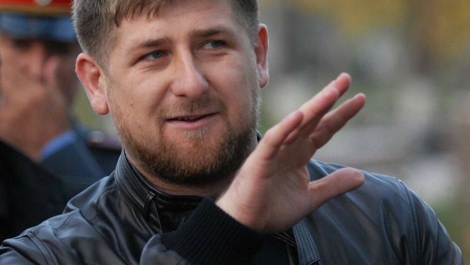 Ramzan Kadyrow podczas konferencji prasowej dla zagranicznych dziennikarzy