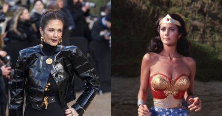 73-letnia Lynda Carter na pokazie w Paryżu. Tak prezentuje się dziś pierwsza "Wonder Woman". Poznalibyście?