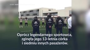 #dziejesiewsporcie: minuta ciszy dla Bryanta przed treningiem Realu. Ramos w koszulce zmarłego koszykarza