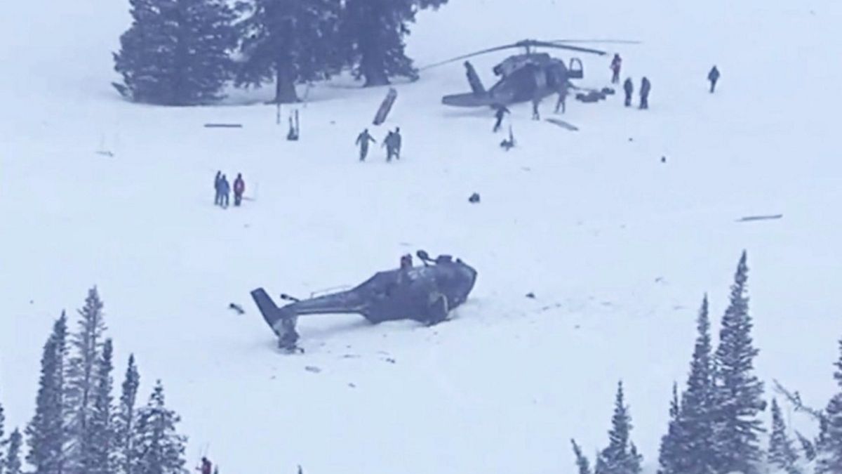 Helikoptery zderzyły się w górach