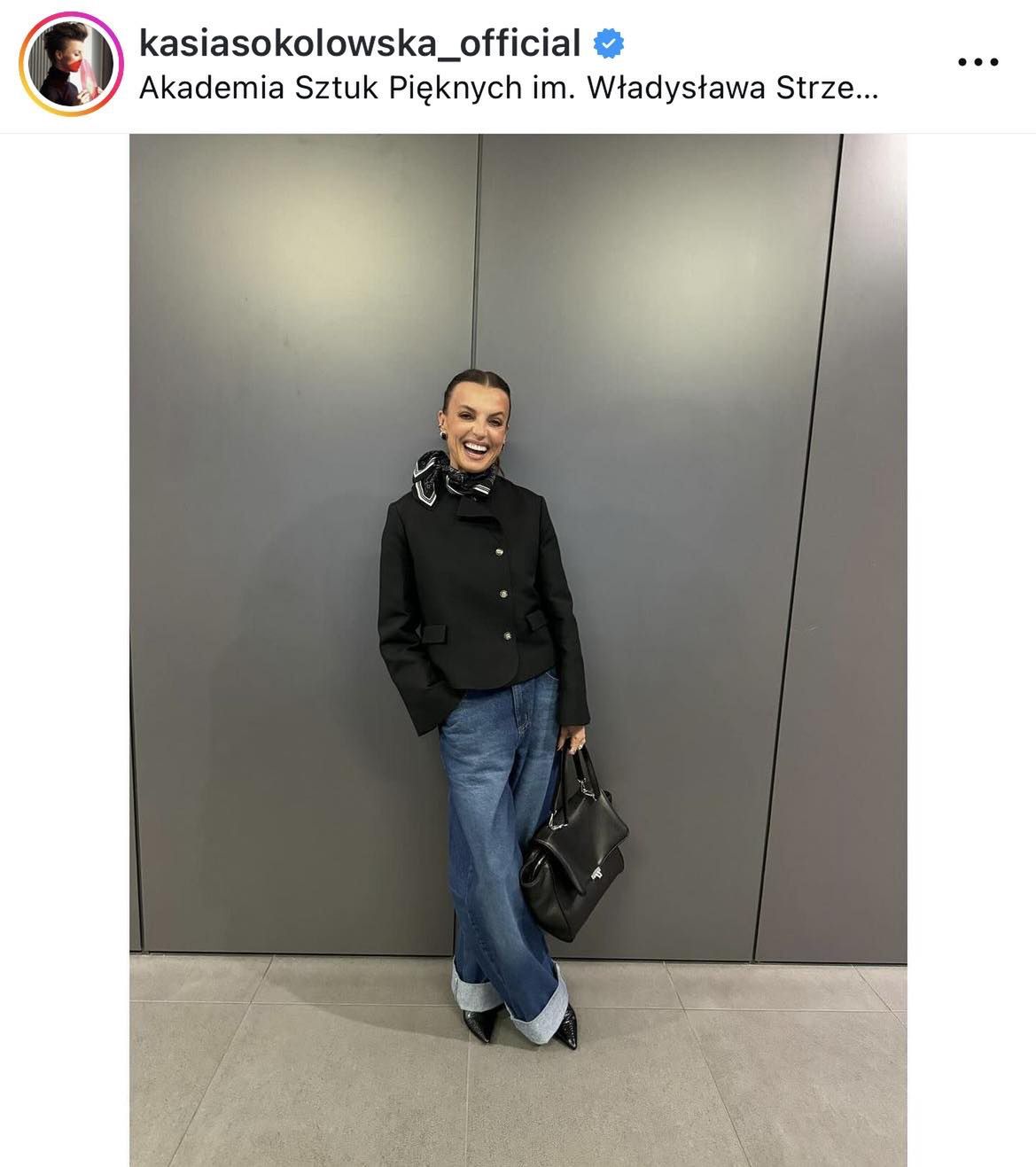 Katarzyna Sokołowska pozuje w modnej stylizacji 