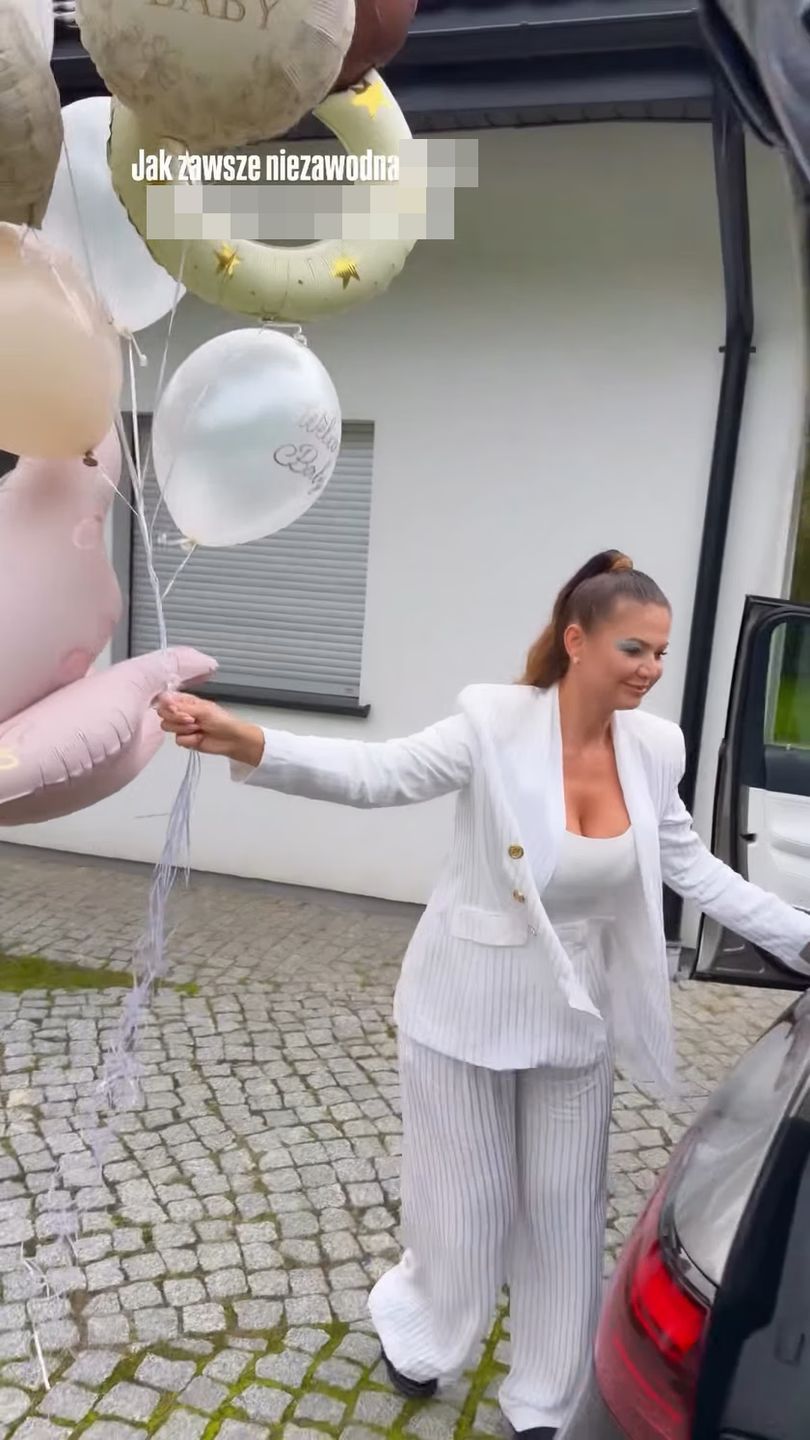 Maja Rutkowski na baby shower Serowskiej i Hakiela