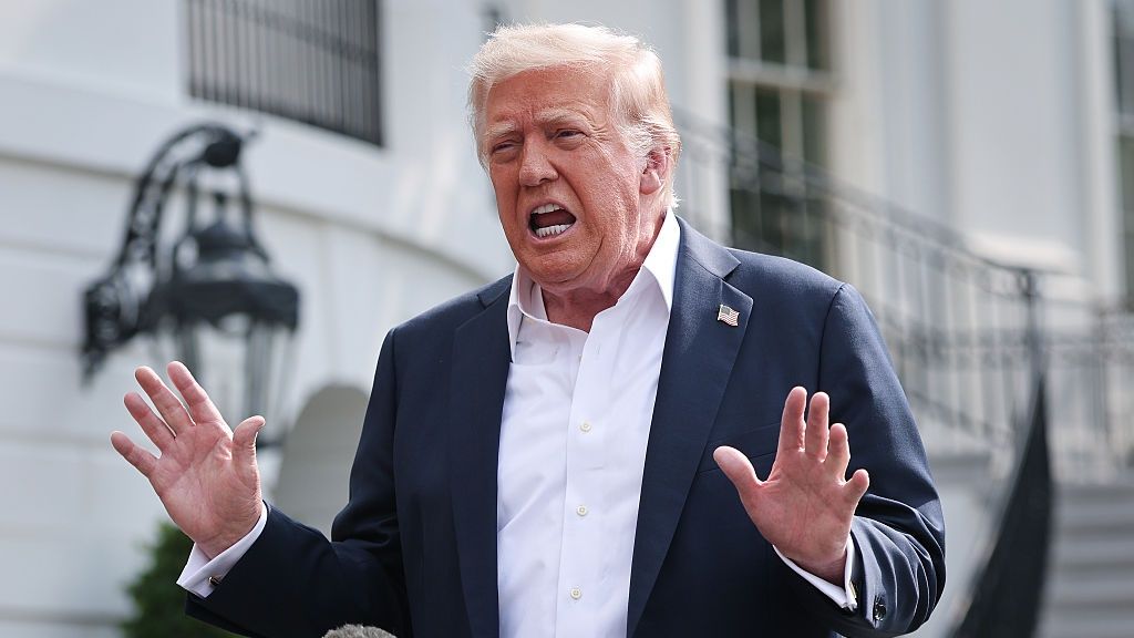 President Trump Departs White House En Route To Texas
WASHINGTON, DC - JULY 11: U.S. President Donald Trump answers questions while departing the White House on July 11, 2025 in Washington, DC. Trump is scheduled to travel to Central Texas today to meet with first responders and local elected officials involved with the recovery process from last week's flash flooding event that has claimed more than 120 lives.  (Photo by Win McNamee/Getty Images)
Win McNamee
bestof, topix