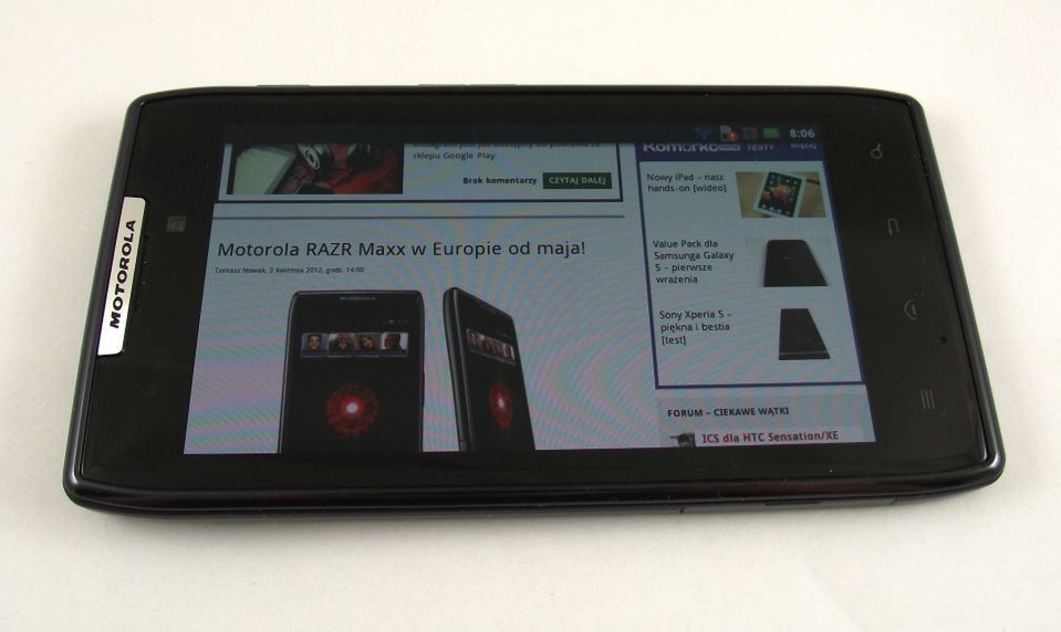 Motorola RAZR (fot. własne)