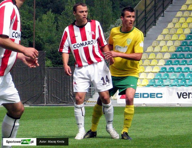 Michał Masłowski w barwach Cracovii w sparingu z MSK Żylina w 2011 roku