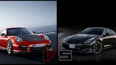Porsche-911-GT2-RS-VS-Nissan-GT-R