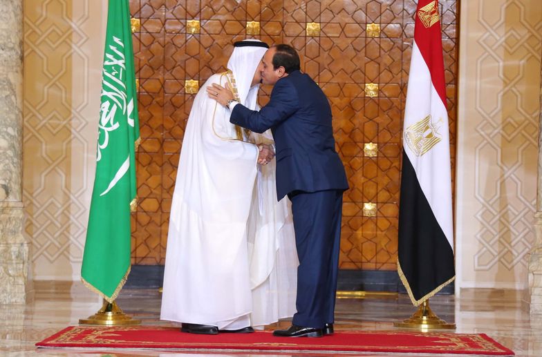 Król Arabii Saudyjskiej z prezydentem Egiptu