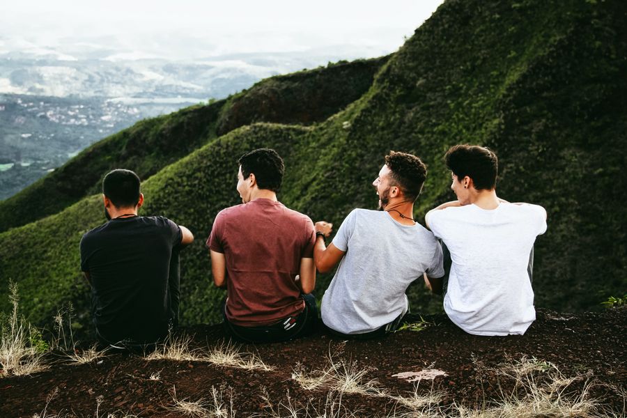 men in the mountains