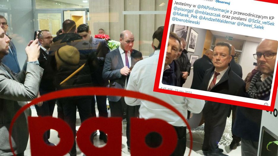 Zarząd PAP wzmocnił ochronę. W budynku są posłowie PiS