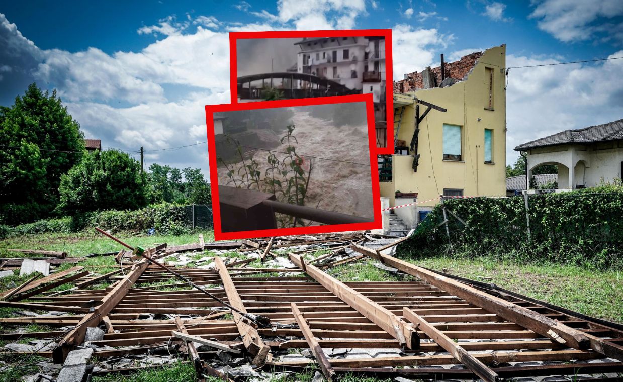 Mudslides flooded the Italian streets.