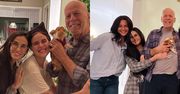 Bruce Willis pozuje z byłą i obecną żoną. Wiecznie młoda Demi Moore radośnie ogłasza: "Jesteśmy RODZINĄ!" (FOTO)