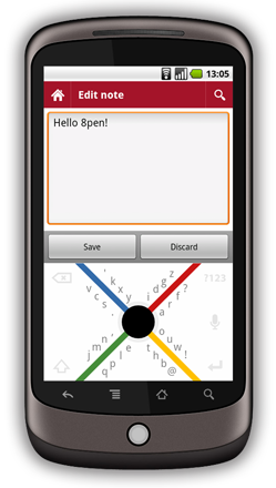 Rysuj kółka na ekranie, a tekst się sam napisze. Klawiatura 8pen dla Androida [wideo]