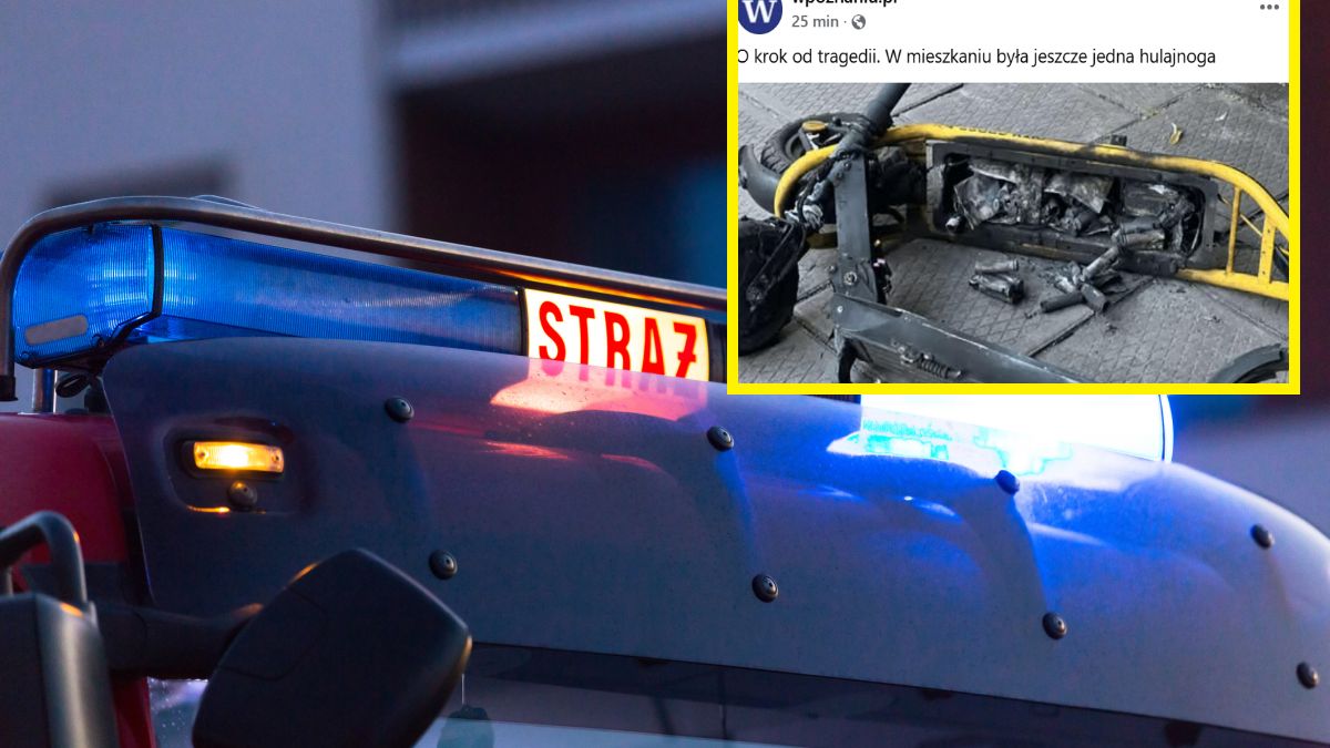 Wybuch hulajnogi na klatce schodowej