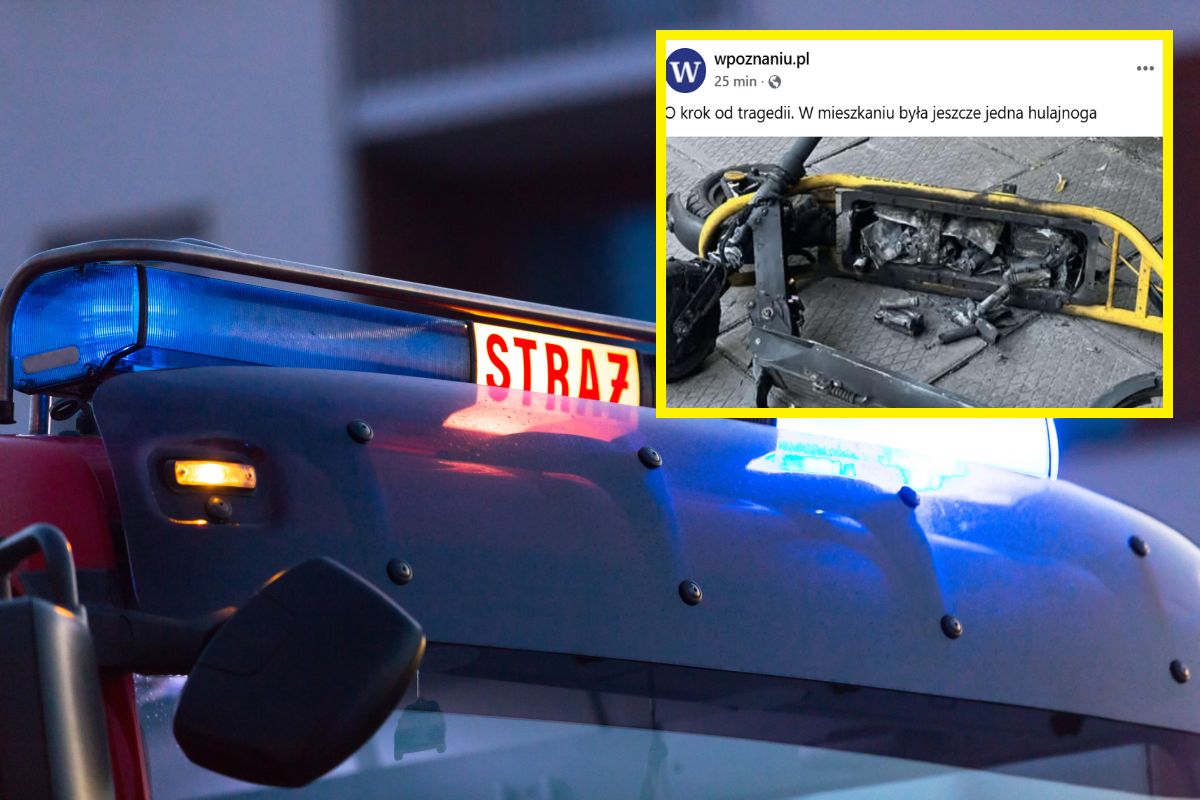 Wybuch hulajnogi elektrycznej w Poznaniu. Mogła spłonąć cała kamienica