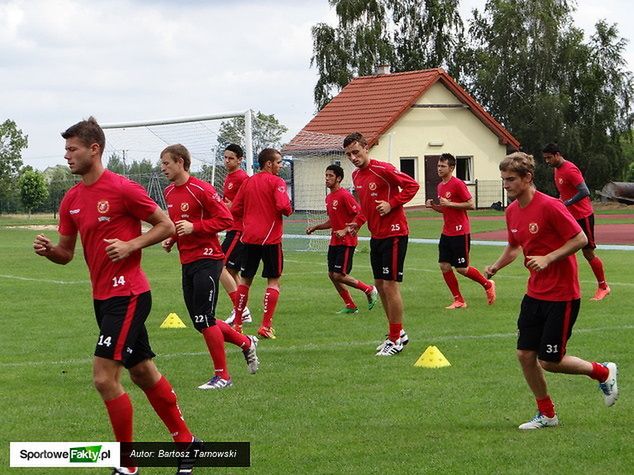 Piłkarze Widzewa podczas jednego z treningów