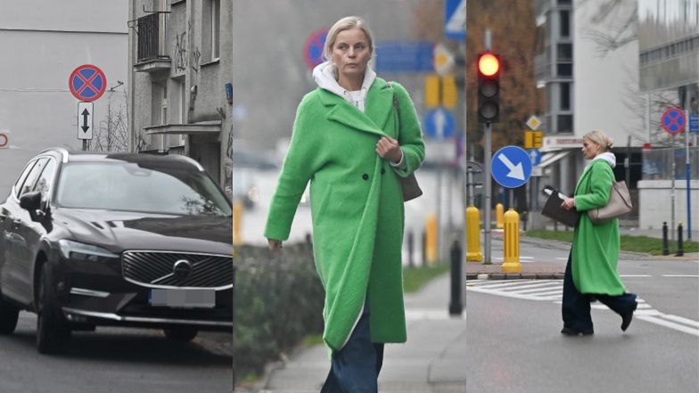 Małgorzata Foremniak widziana na zakupach na warszawskim Powiślu